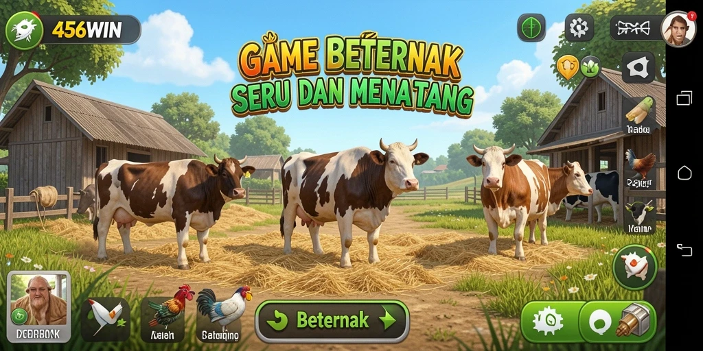 Antarmuka menarik dari game Beternak 456WIN.
