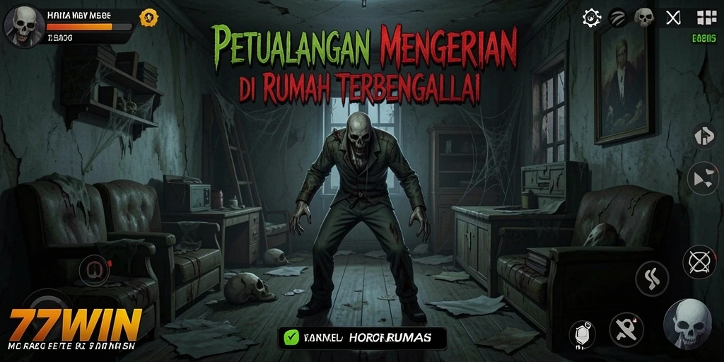 Antarmuka menakutkan dengan elemen horor yang nyata di 77WIN.