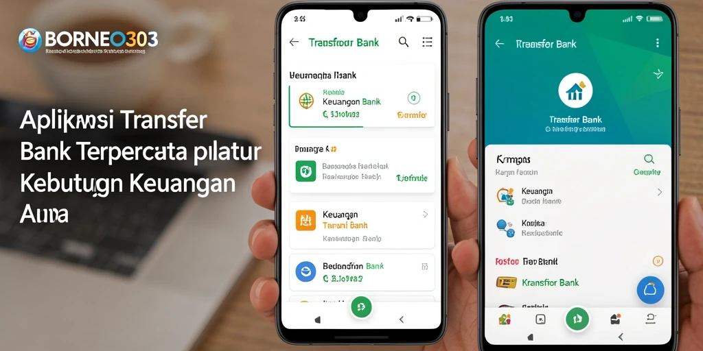 Antarmuka utama BORNEO303 yang memudahkan transaksi Transfer Bank.