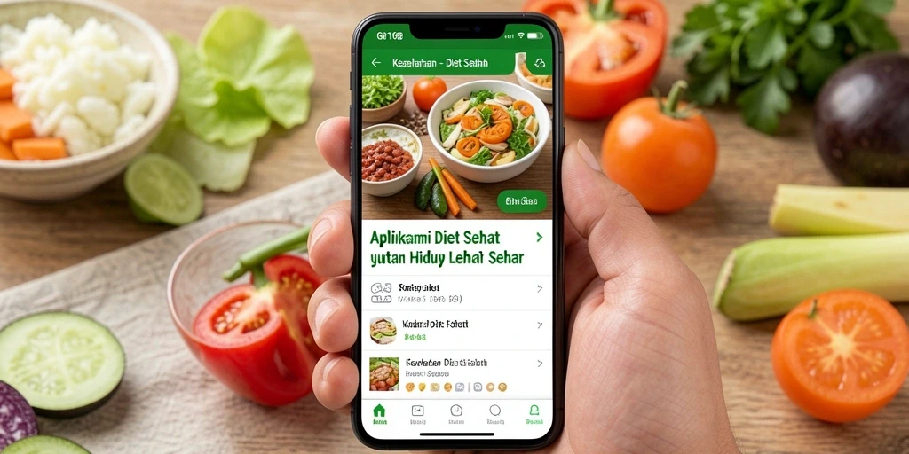 Tampilan antarmuka GN168 yang ramah pengguna untuk Diet Sehat.
