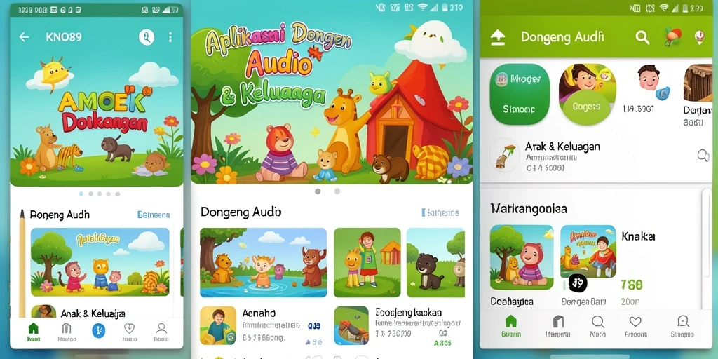 Antarmuka KNO89 yang ramah pengguna untuk Dongeng Audio.