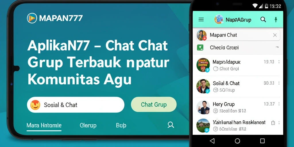 Antarmuka sederhana dan fungsional MAPAN777 untuk Chat Grup.
