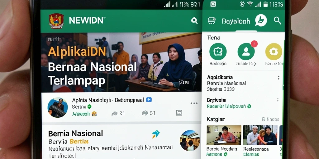 Antarmuka pengguna aplikasi NEWIDN yang intuitif dan mudah diakses.