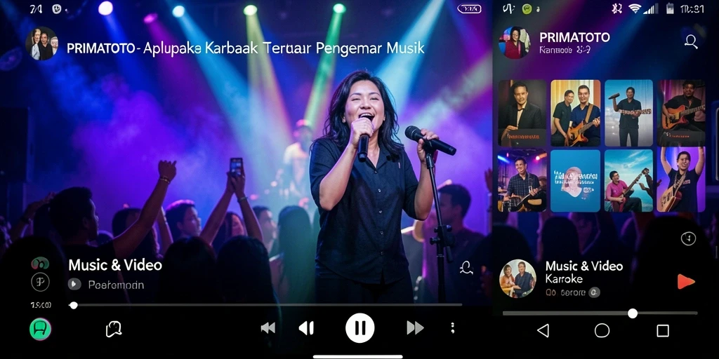 Antarmuka PRIMATOTO yang intuitif dan menyenangkan untuk karaoke.