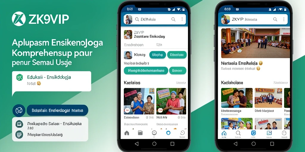 Antarmuka ZK9VIP menampilkan berbagai kategori Informasi Ensiklopedia.